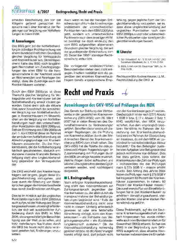 Vorschauseite 1: Recht und Praxis