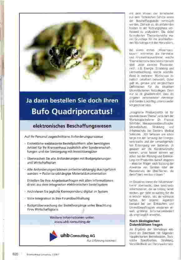 Vorschauseite 2: Nachhaltige Beschaffung im Krankenhaus
