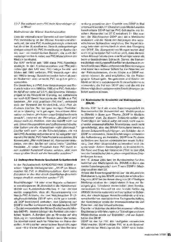Vorschauseite 4: Weichmacher (DEHP) in Medizinprodukten