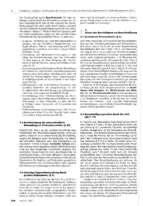 Vorschauseite 4: Aufgaben und Befugnisse der Personalvertretungen im Rahmen des Allgemeinen Gleichbehandlungsgesetzes (AGG)