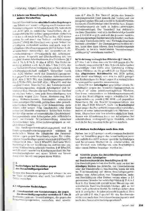 Vorschauseite 5: Aufgaben und Befugnisse der Personalvertretungen im Rahmen des Allgemeinen Gleichbehandlungsgesetzes (AGG)