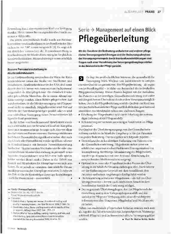 Vorschauseite 2: Pflegeschlüssel in der Altenpflege
