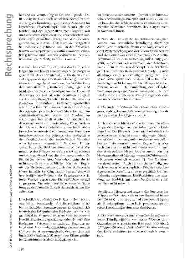 Vorschauseite 5: Auch vorvertragliche Straftat kann personenbedingte Kündigung rechtfertigen