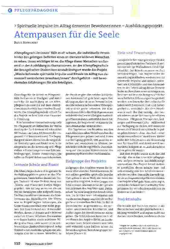 Vorschauseite 1: Atempausen für die Seele