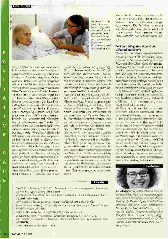 Vorschauseite 2: Angst vor Opioiden wirksame Behandlung?