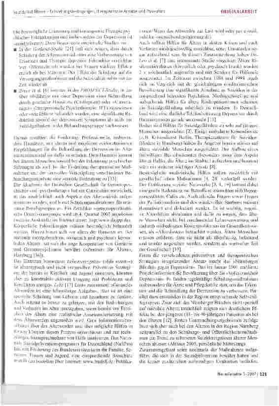 Vorschauseite 6: Suizidalität Älterer -Entstehungsbedingungen, therapeutische Ansätze und Prävention