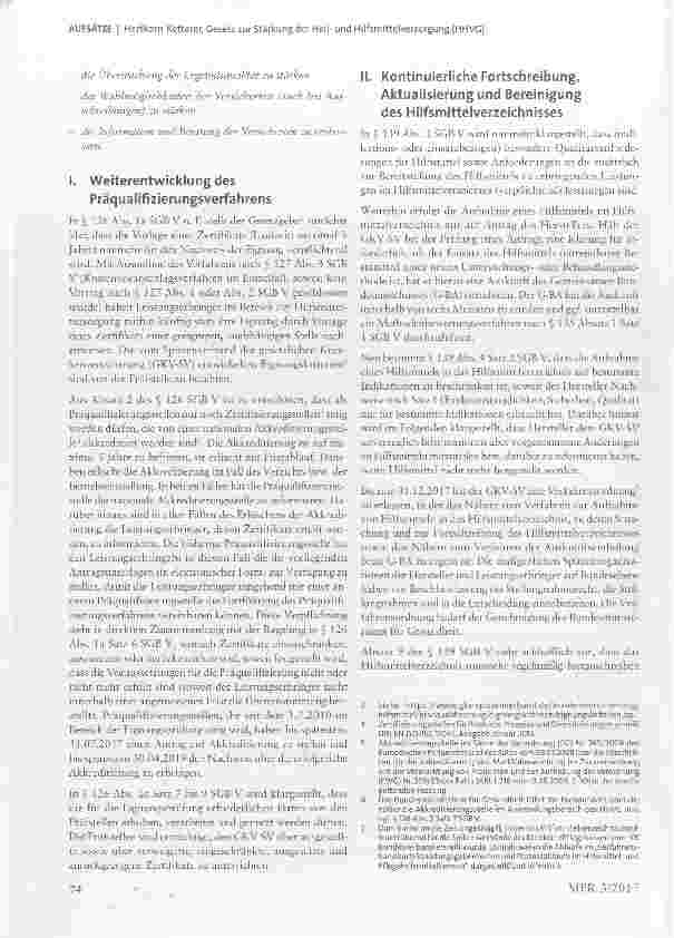 Vorschauseite 2: Gesetz zur Stärkung der Heilund Hilfsmittelversorgung (HHVG) neue Regelungen im Bereich der Hilfsmittelversorgung ab 11. 4. 2017