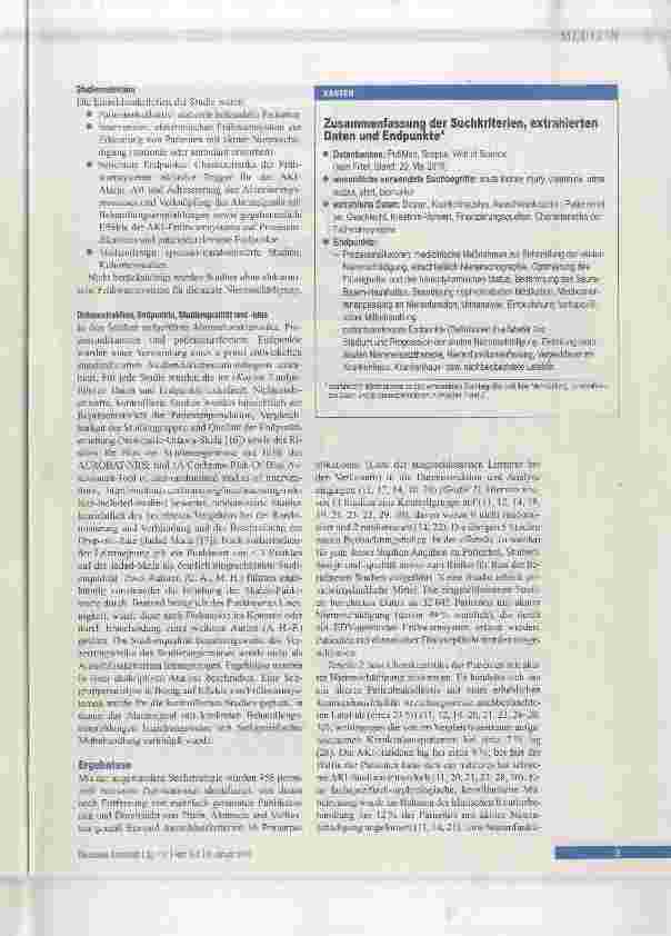 Vorschauseite 3: EDV-gestützte Frühwarnsysteme bei akuter Nierenschädigung