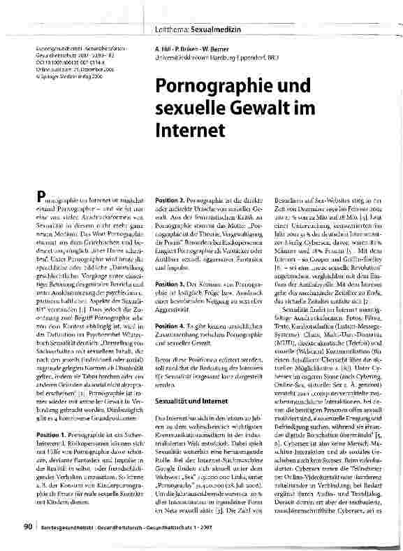 Vorschauseite 1: Pornographie und sexuelle Gewalt im Internet