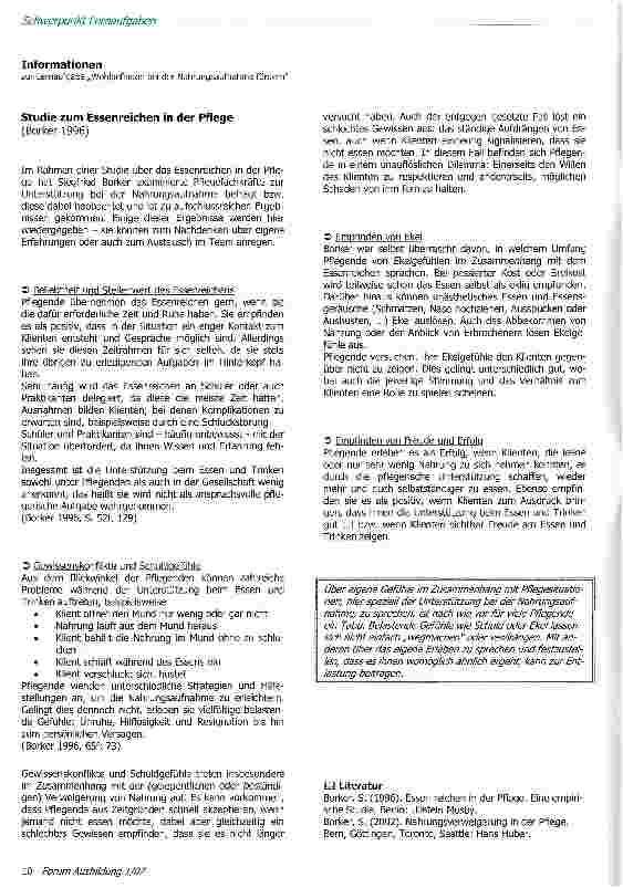 Vorschauseite 3: Wohlbefinden bei der Nahrungsaufnahme fördern