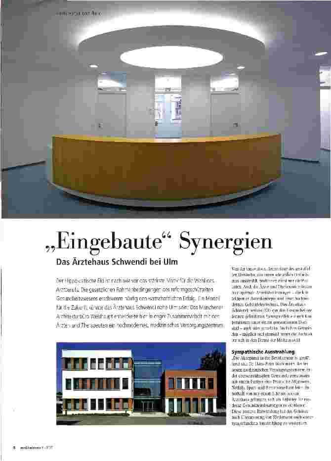 Vorschauseite 1: Eingebaute Synergien Das Ärztehaus Schwendi bei Ulm