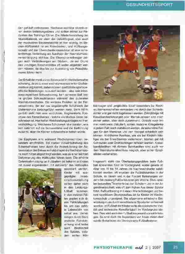 Vorschauseite 2: Fußball und KinderSportartspezifische Risiken durch muskuläre Dysbalancen
