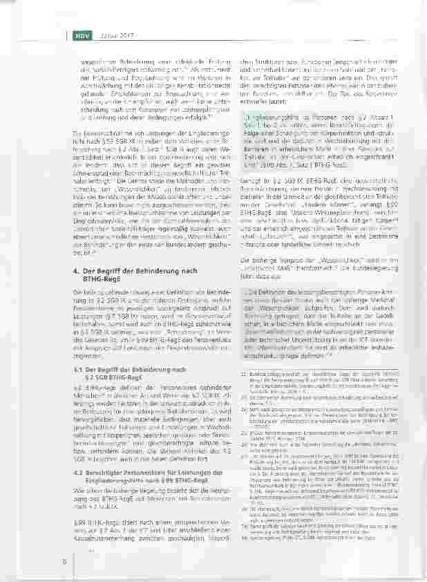 Vorschauseite 5: Der neue Behinderungsbegriff des Bundesteilhabegesetzes (Regierungsentwurf)*