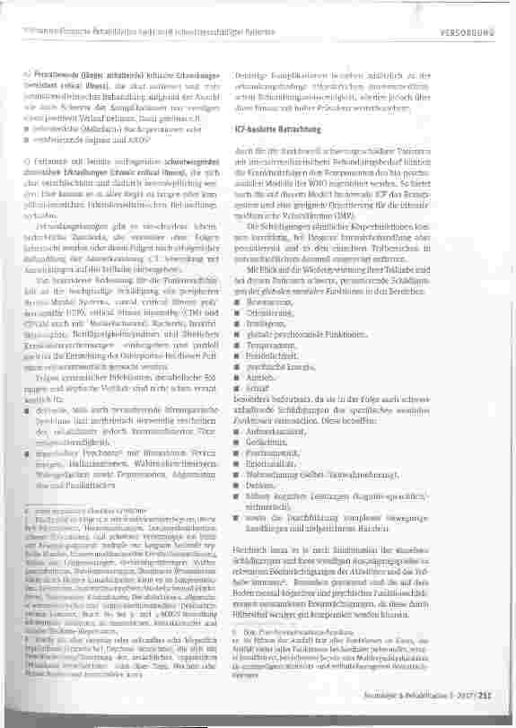 Vorschauseite 3: Intensivmedizinische Rehabilitation funktionell schwerstgeschädigter Patienten missing link zwischen Intensivmedizin und Rehabilitation
