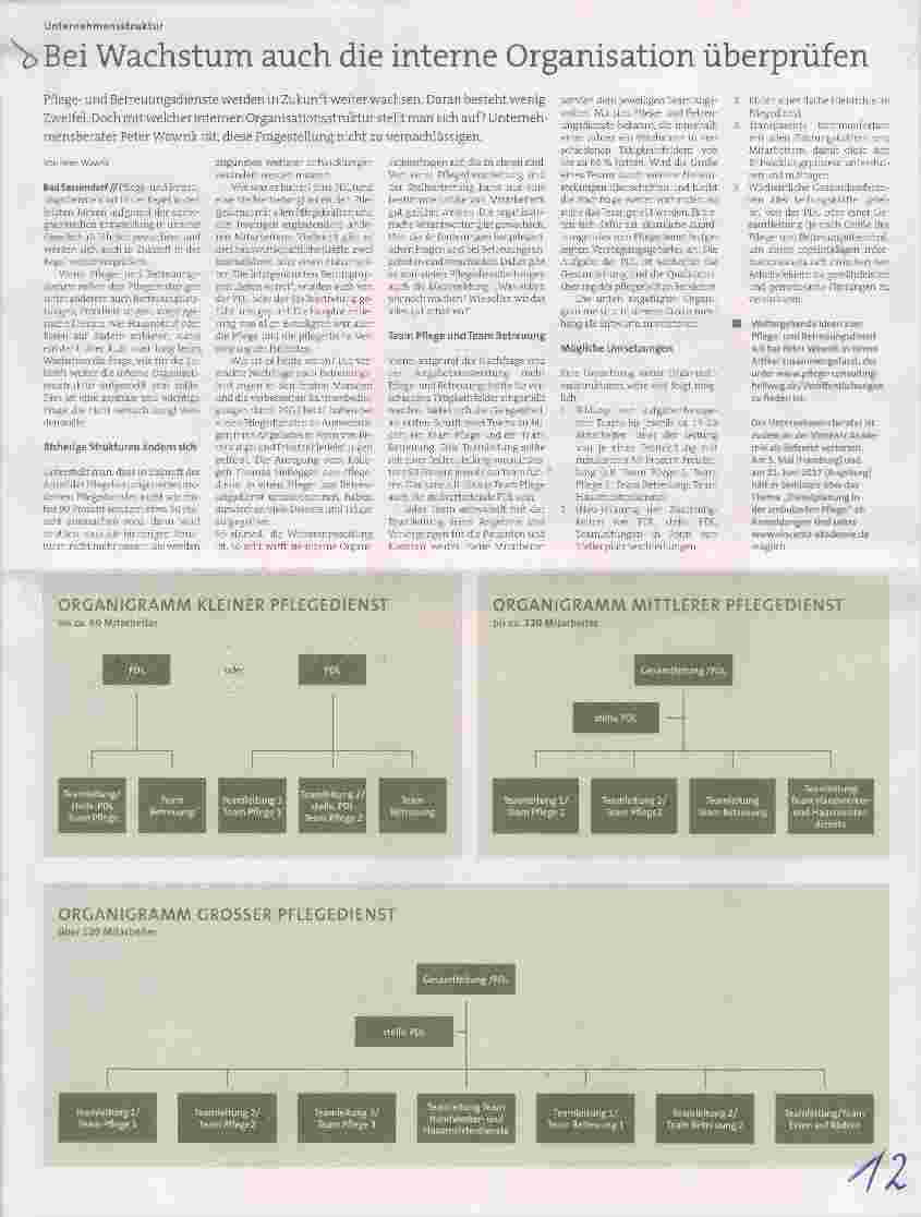 Vorschauseite 1: Bei Wachstum auch die interne Organisation überprüfen