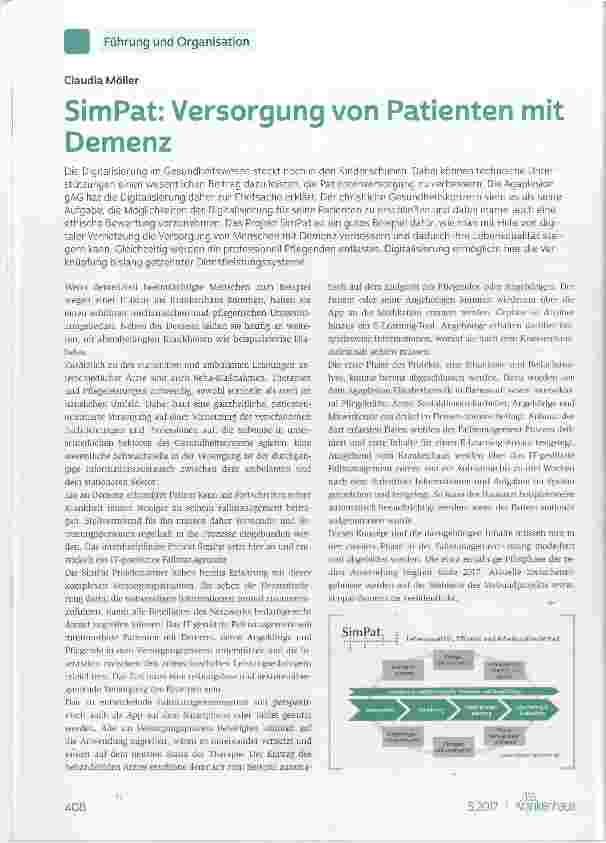 Vorschauseite 1: SimPat: Versorgung von Patienten mit Demenz