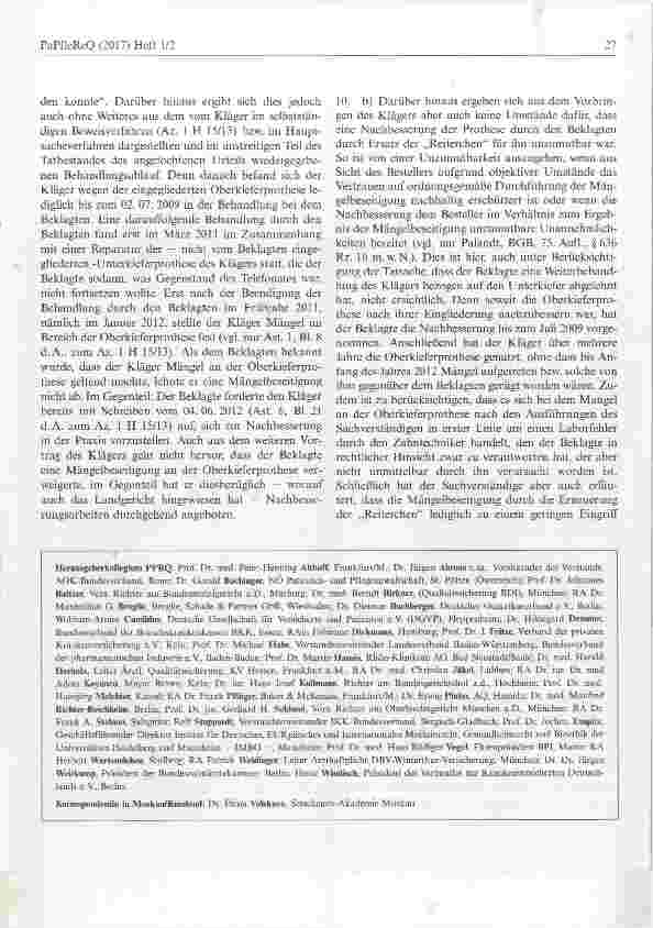 Vorschauseite 3: Mangel an der Oberkieferprothese