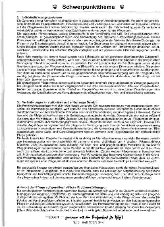 Vorschauseite 3: Krankenschwester ade - das neue Gesicht der Pflege