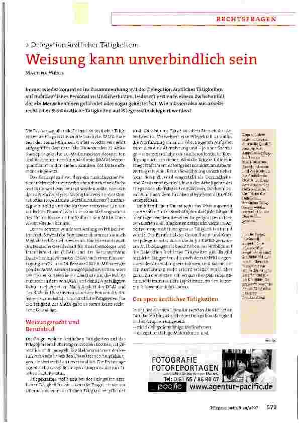 Vorschauseite 1: Weisung kann unverbindlich sein