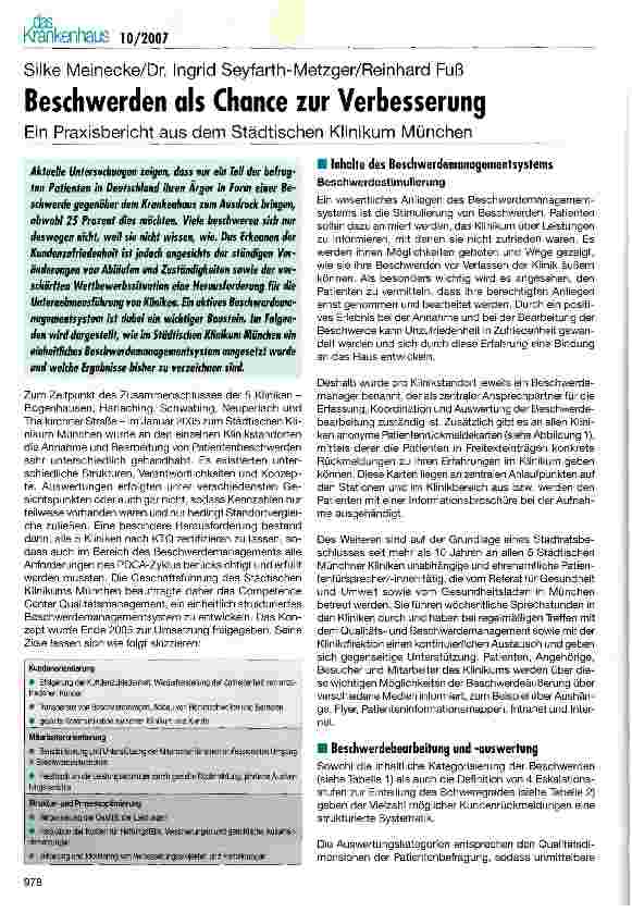 Vorschauseite 1: Beschwerden als Chance zur Verbesserung