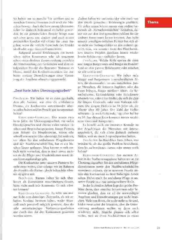 Vorschauseite 2: Glied um Glied wächst eine ganzheitliche Versorgungskette vor den Toren Münchens