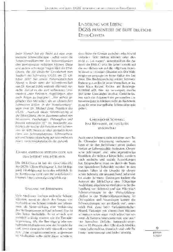 Vorschauseite 1: Linderung vor Leben