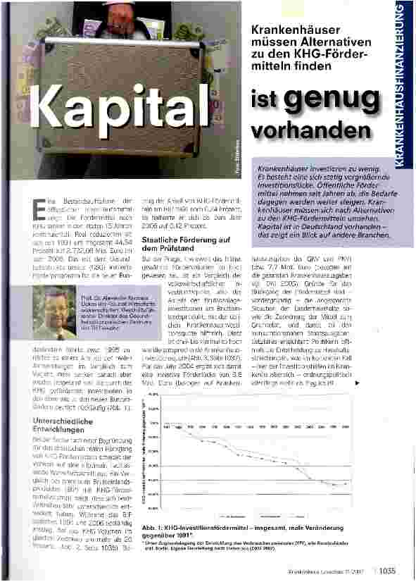 Vorschauseite 1: Kapital ist genug vorhanden