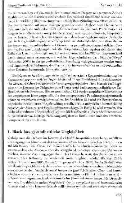 Vorschauseite 2: Soziale Ungleichheit und Pflege: Konzeptionelle Zugänge