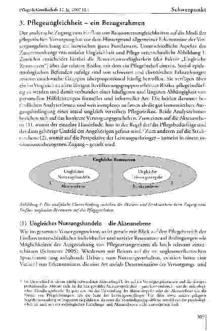 Vorschauseite 6: Soziale Ungleichheit und Pflege: Konzeptionelle Zugänge