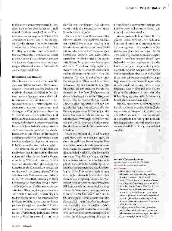 Vorschauseite 2: Kostenfaktor Infektionen