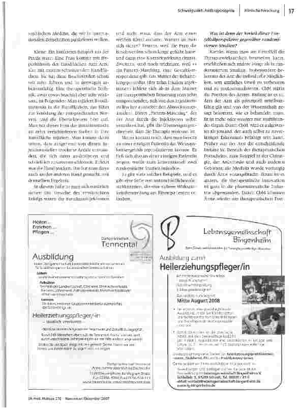 Vorschauseite 2: Anthroposophische Medizin in der Forschung