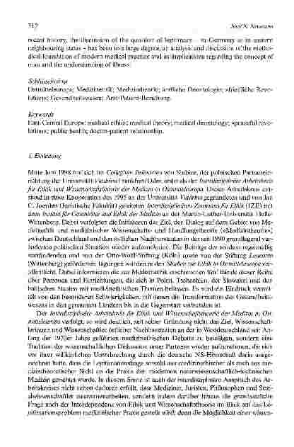 Vorschauseite 2: Medizinethik in Ostmitteleuropa