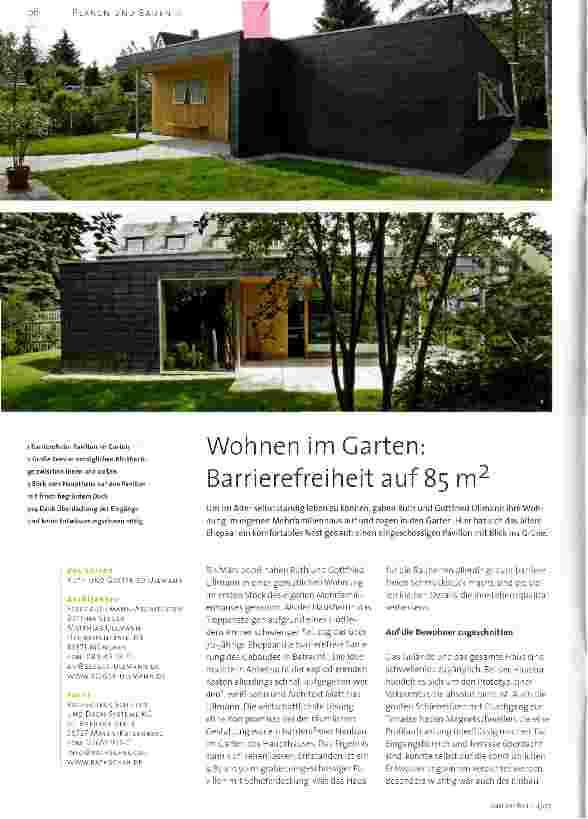 Vorschauseite 1: Wohnen im Garten: Barrierefreiheit auf 85 m²