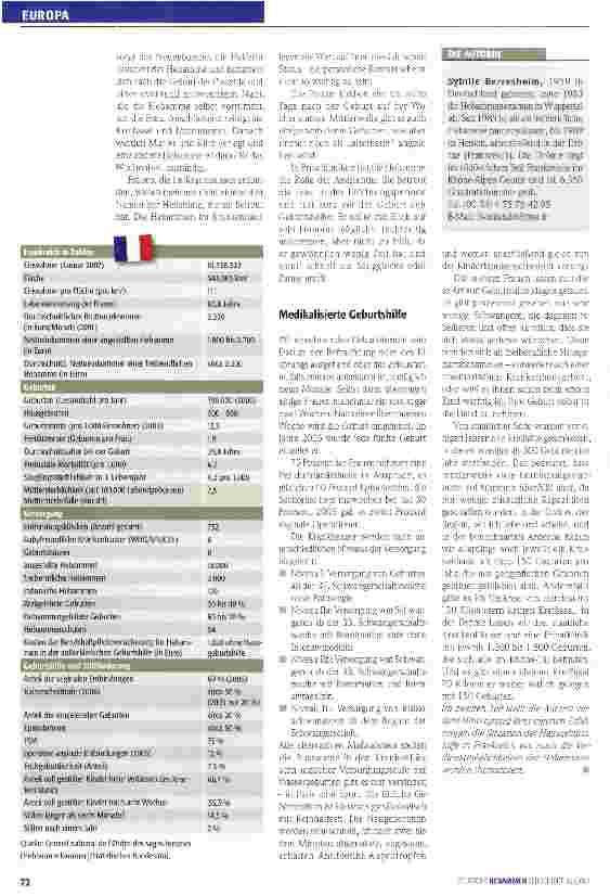 Vorschauseite 3: Frankreich - medikalisierte Geburtshilfe, wenig Autonomie