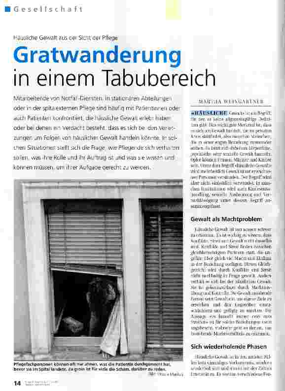 Vorschauseite 1: Gratwanderung in einem Tabubereich