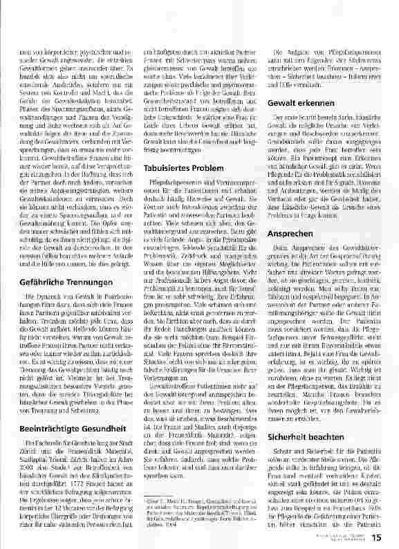 Vorschauseite 2: Gratwanderung in einem Tabubereich