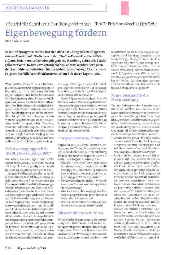 Vorschauseite 1: Eigenbewegung fördern