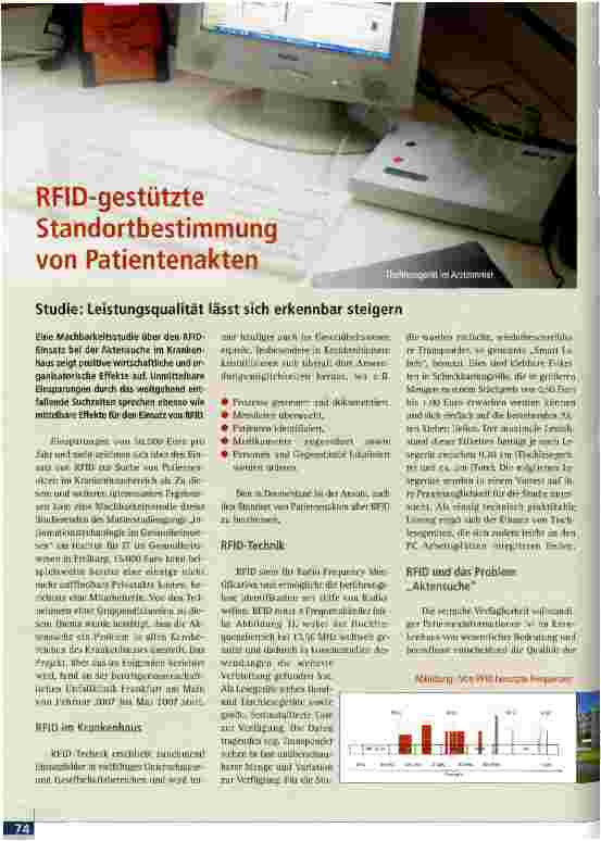 Vorschauseite 1: RFID-gestützte Standortbestimmung von Patientenakten