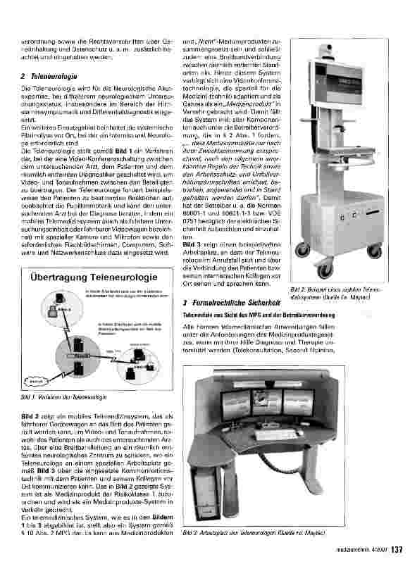 Vorschauseite 2: Teleneurologie und MPG Sicherheitsstandards