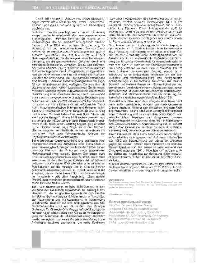Vorschauseite 2: Die Gründungsmitglieder der Deutschen Gesellschaft für Anaesthesie