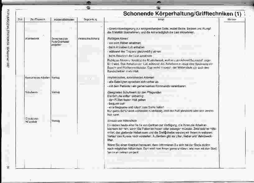 Vorschauseite 4: Schonende Körperhaltung und Grifftechniken (1)