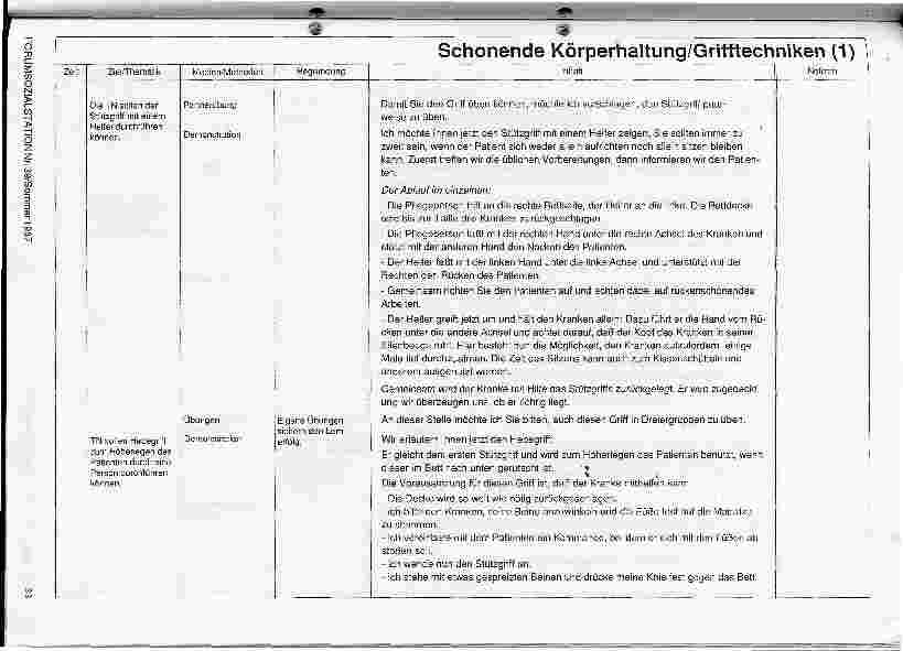 Vorschauseite 6: Schonende Körperhaltung und Grifftechniken (1)