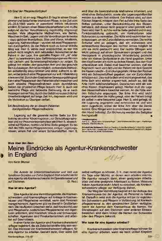 Vorschauseite 3: Pflegebericht im 1. Ausbildungsjahr auf einer kardiologischen Station