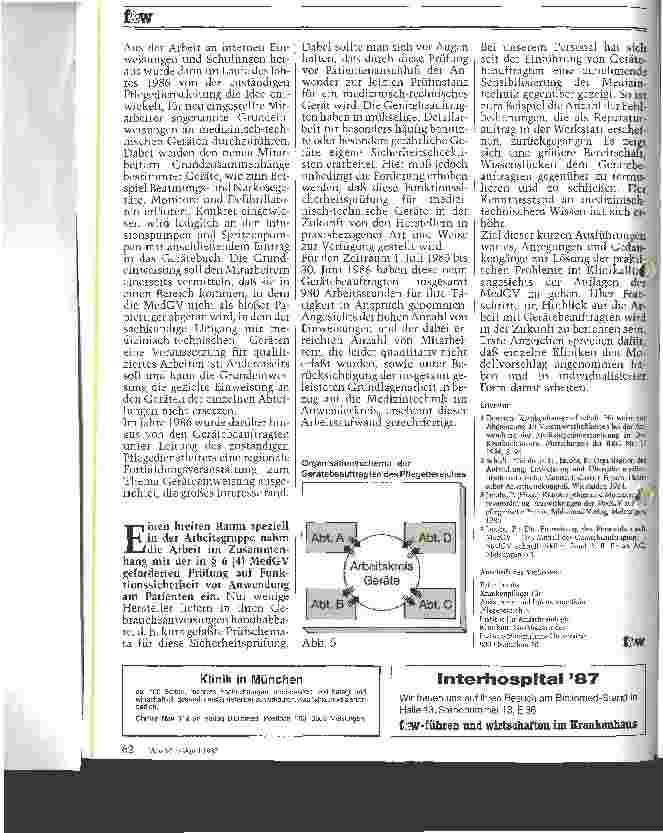 Vorschauseite 4: Der Gerätebeauftragte Ein Modellvorschlag zur Lösung praktischer Probleme der MedGV auf der Anwenderseite