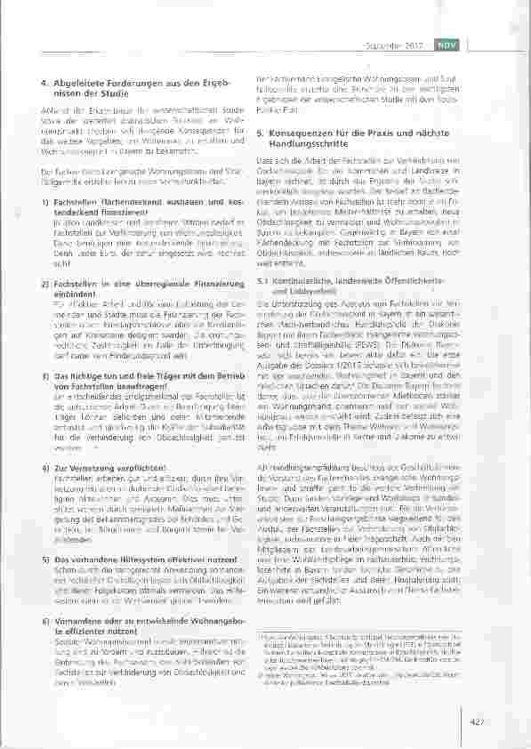 Vorschauseite 4: Fachstellen zur Verhinderung von Wohnungslosigkeit; effektiv, effizient und eng kooperierend