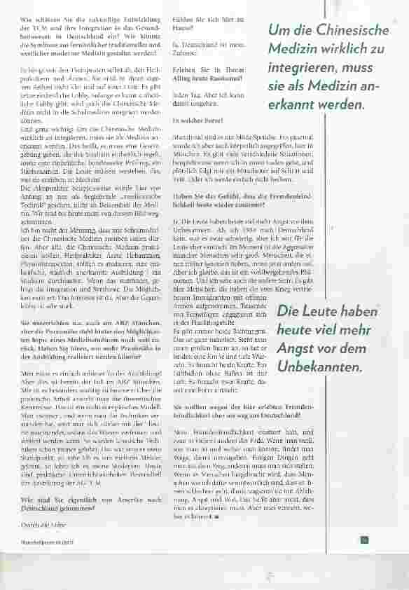Vorschauseite 4: Donald Halfkenny Dozent für Klassische Chinesische Medizin und Bürgerrechtler