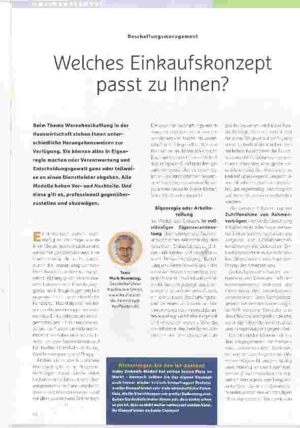 Vorschauseite 1: Weiches Einkaufskonzept passt zu Ihnen?