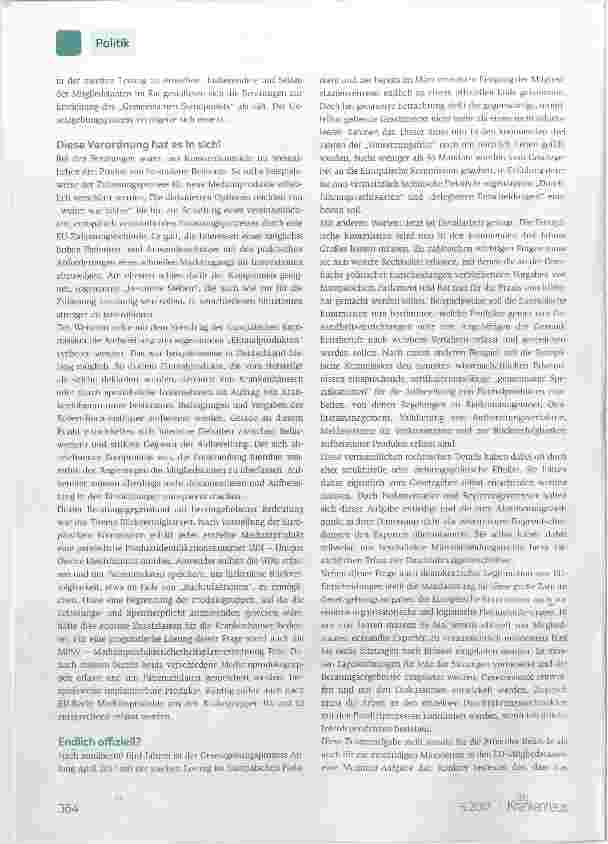 Vorschauseite 2: EU-Medizinprodukte-Verordnung: Beschleunigte Ewigkeit!
