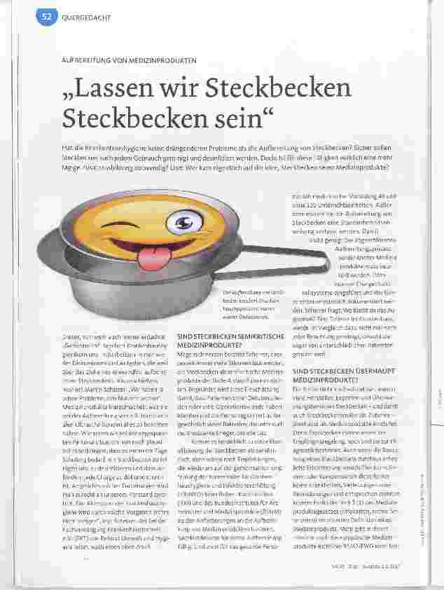 Vorschauseite 1: Lassen wir Steckbecken Steckbecken sein