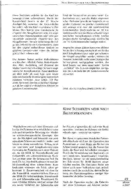 Vorschauseite 2: Elektive Sectio erhöht respiratorische Morbidität der Neugeborenen